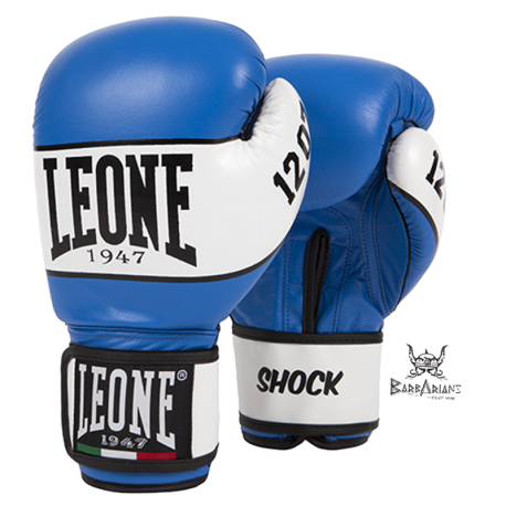 Leone 1947 Boxing gloves \\"Shock\\" blue leather images, photos, pictures on Boxing Gloves GN047