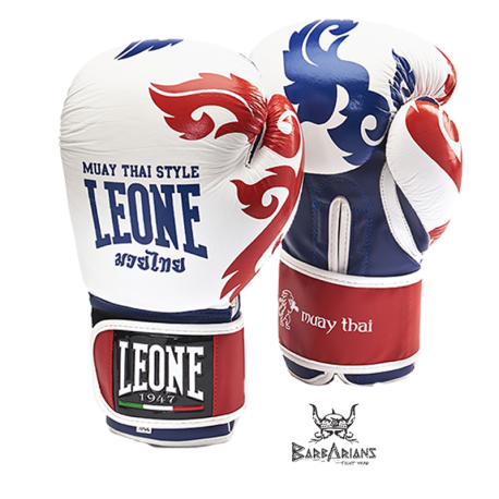 Leone 1947 Boxing gloves \\"Muay Thaï\\" white images, photos, pictures on Boxing Gloves GN031