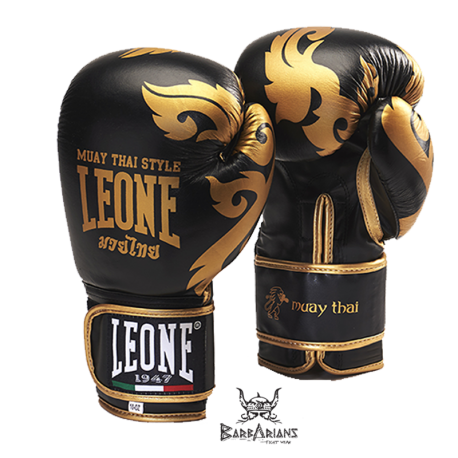 Leone 1947 Boxing gloves \\"Muay Thaï\\" Black images, photos, pictures on Boxing Gloves GN031