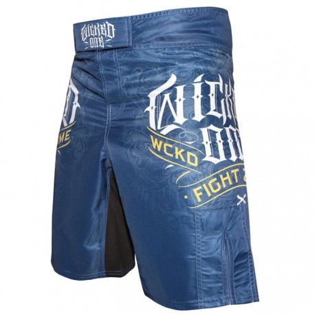 Photo de Short MMA Wicked One \\"Fight Zone\\" bleu pour Ancienne Collection MS-WO-FZ01