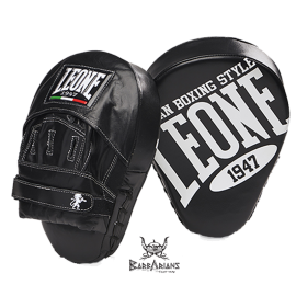 Leone 1947 Punch mitts curved black leather