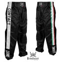 Pantalon Full contact & pantalon kick boxing Leone 1947 "Italy" Noir Satin
