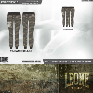 Leone 1947 Woman fleece pants cotton camouflage green. images, photos, pictures on Old Collection LW862