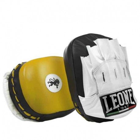 Leone 1947 Punch mitts curved yellow leather images, photos, pictures on Kicking Shields [ Thai & Kick Pads | Punch Mitts | b...