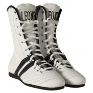 100% cuir & made in Italy chaussure boxe blanche Leone 1947