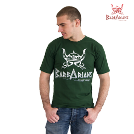 Barbarians Fight Wear T-shirt Grünes Baumwolle Elasthan